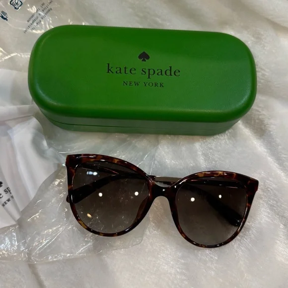 Gorgeous Kate Spade Sassari Havana Cat Eye Butterfly Sunglasses NWT - Picture 8 of 16